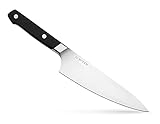 Misen Short Chef Knife - 6.8 Inch Professional Kitchen Knife - High Carbon Steel Ultra Sharp Chef's Knife, Black