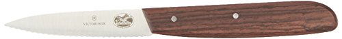 Victorinox Rosewood 3.25 Inch Paring Knife with Serrated Edge, Spear Point, 3.25'