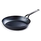 BK Pre-Seasoned Black Steel Induction 12' Frying Pan Skillet, Oven Safe, Black