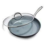GreenPan Lima Hard Anodized Healthy Ceramic Nonstick 12' Frying Pan Skillet with Lid, PFAS-Free, Oven Safe, Gray