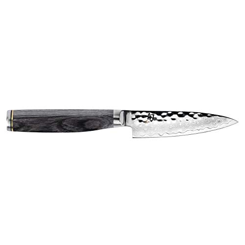 Shun Cutlery Premier Grey Paring Knife 4', Small, Nimble Cooking Knife for Peeling, Coring, Trimming and More, Precise Cutting Knife, Handcrafted Japanese Kitchen Knife