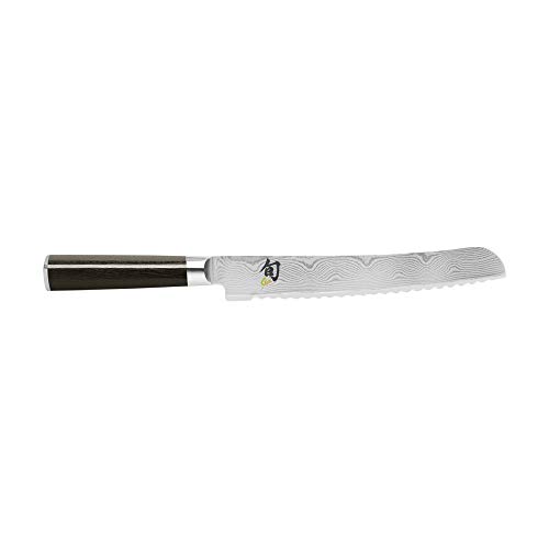 Shun Cutlery Classic Bread Knife 9”, Long Serrations Glide Through Bread, Ideal for Cakes and Pastries, Authentic, Handcrafted, Japanese Serrated Kitchen Knife