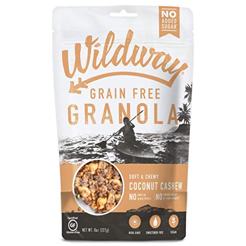 Wildway Keto, Vegan Granola | Coconut Cashew | Certified Gluten Free Granola Breakfast Cereal, Low Carb Snack | Paleo, Grain Free, Non GMO, No Added Sugar | 8oz, 6 pack